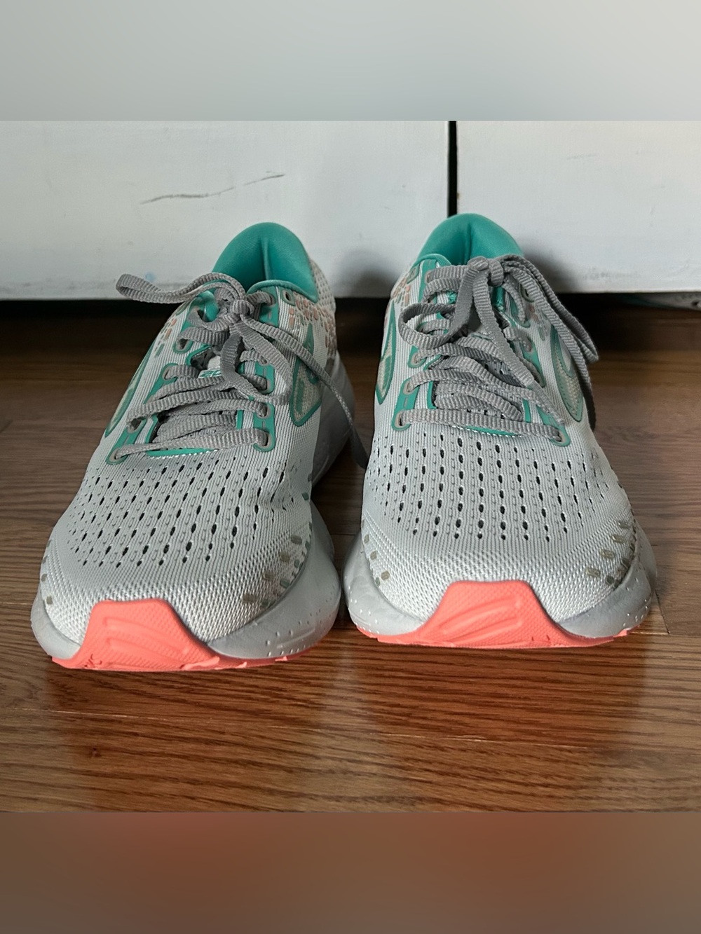 Brooks Glycerin 20 Women’s 8 Wide Sneaker Running Shoe Orange/Teal/Grey